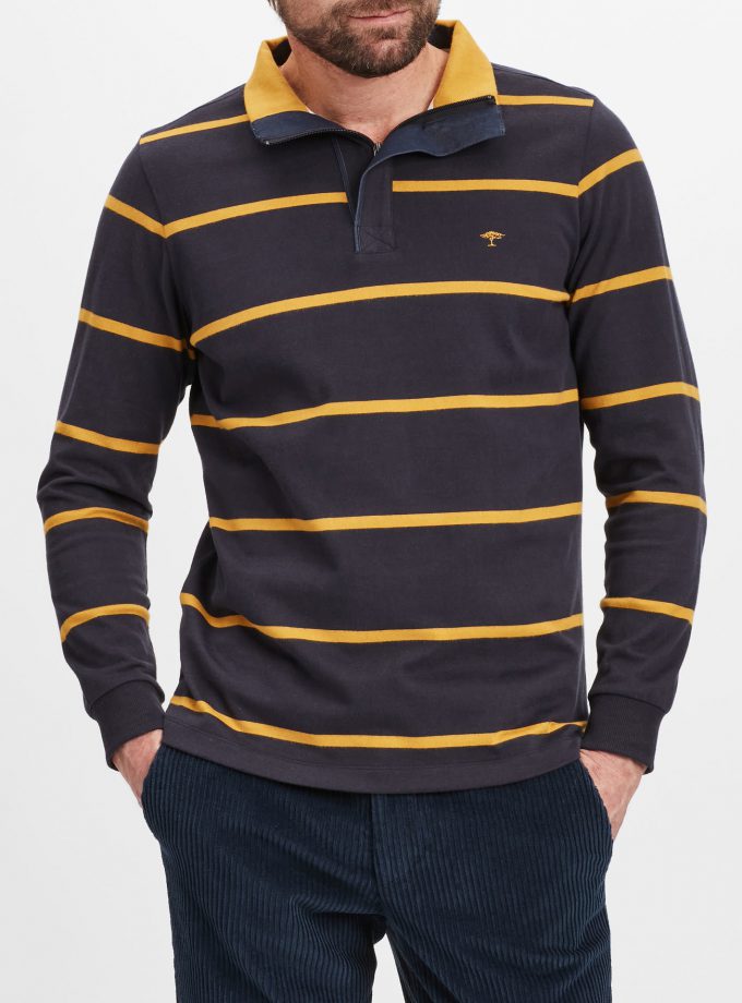 Sweatshirt Fynch Hatton FH21W010 halfzip jersey Blue