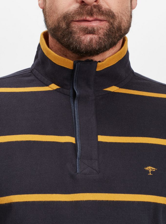 Sweatshirt Fynch Hatton FH21W010 halfzip jersey Blue