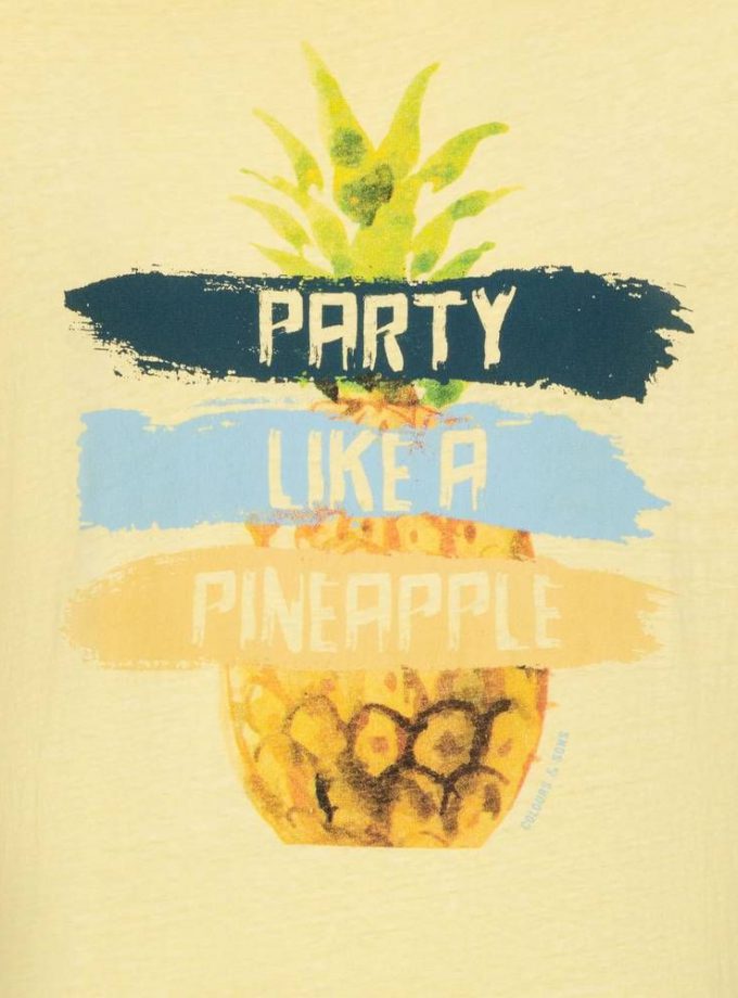 T-SHIRT ΜΠΛΟΥΖΑ Colours&Sons CS20S001 Party Κίτρινο