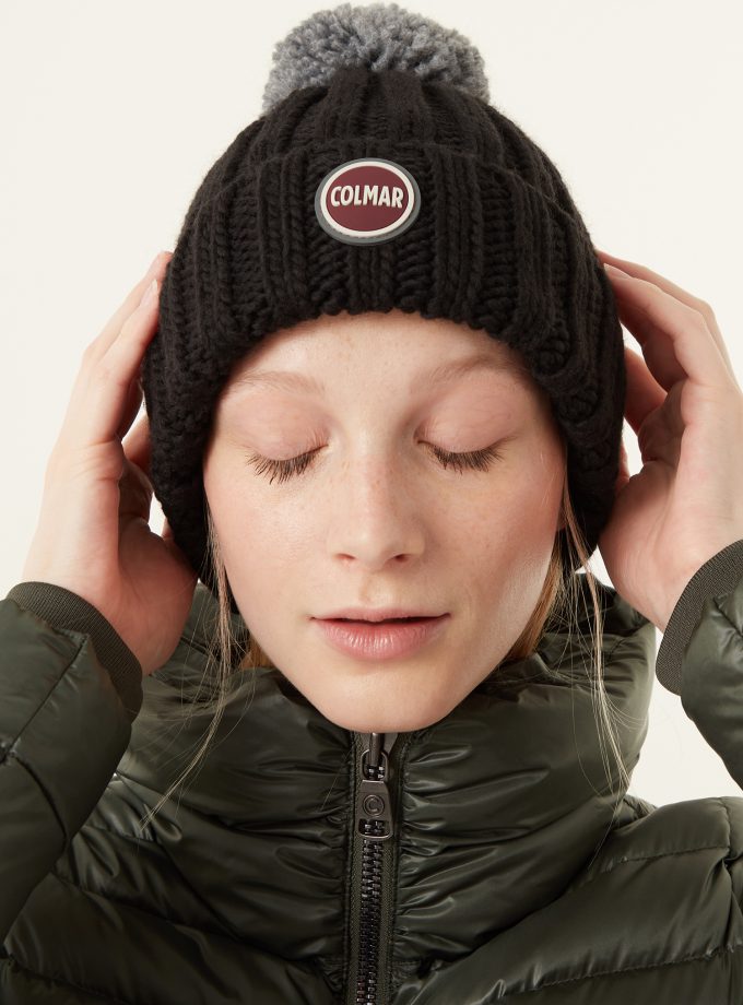 ΚΑΠΕΛΟ - ΤΡΑΓΙΑΣΚΕΣ Colmar COLMAR CO21W004 UNISEX ΣΚΟΥΦΙ ΜΕ ΠΟΜΠΟΜ Μαύρο