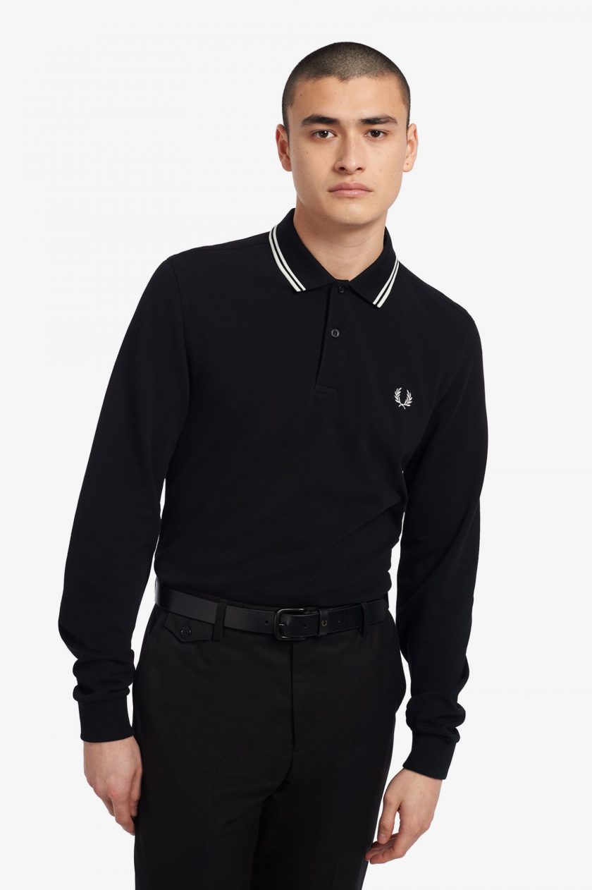 POLO ΜΠΛΟΥΖΑ Fred Perry FP22W003 Polo piquet Μαύρο 6