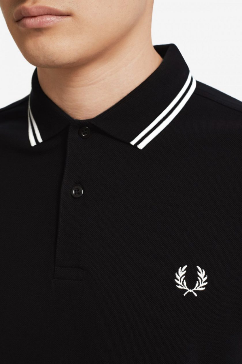POLO ΜΠΛΟΥΖΑ Fred Perry FP22W003 Polo piquet Μαύρο 4