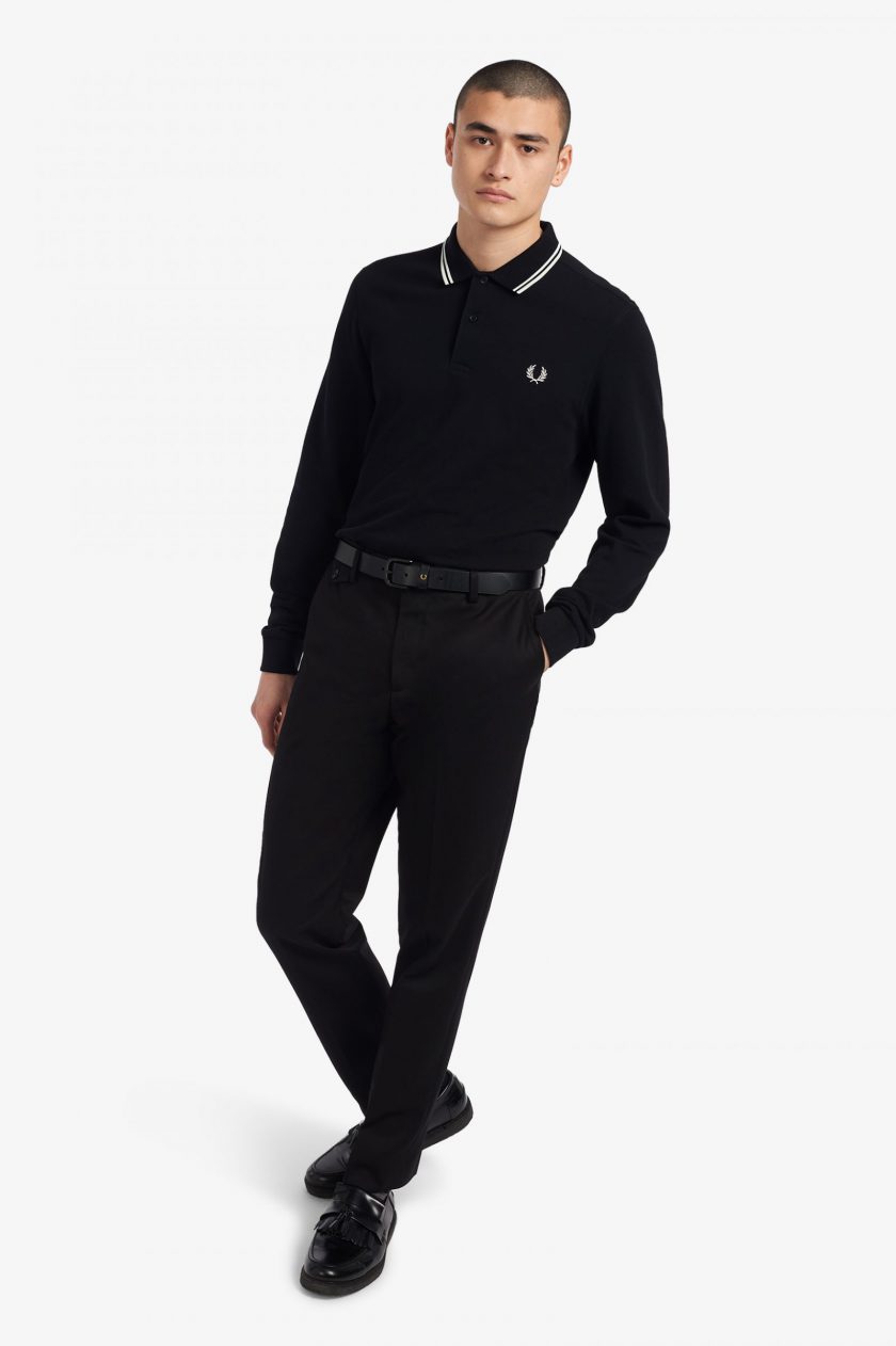 POLO ΜΠΛΟΥΖΑ Fred Perry FP22W003 Polo piquet Μαύρο 5