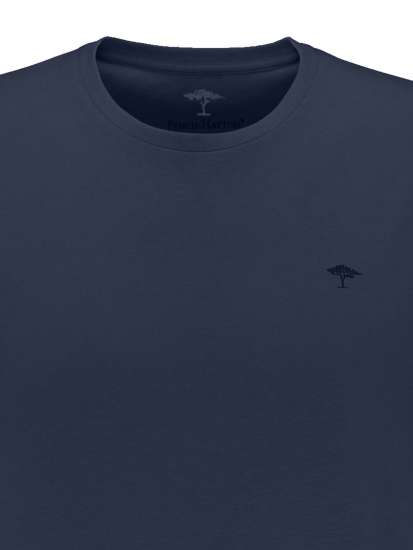 T-Shirt Μπλούζα Fynch Hatton FH22S014 Basic Navy Melange 2