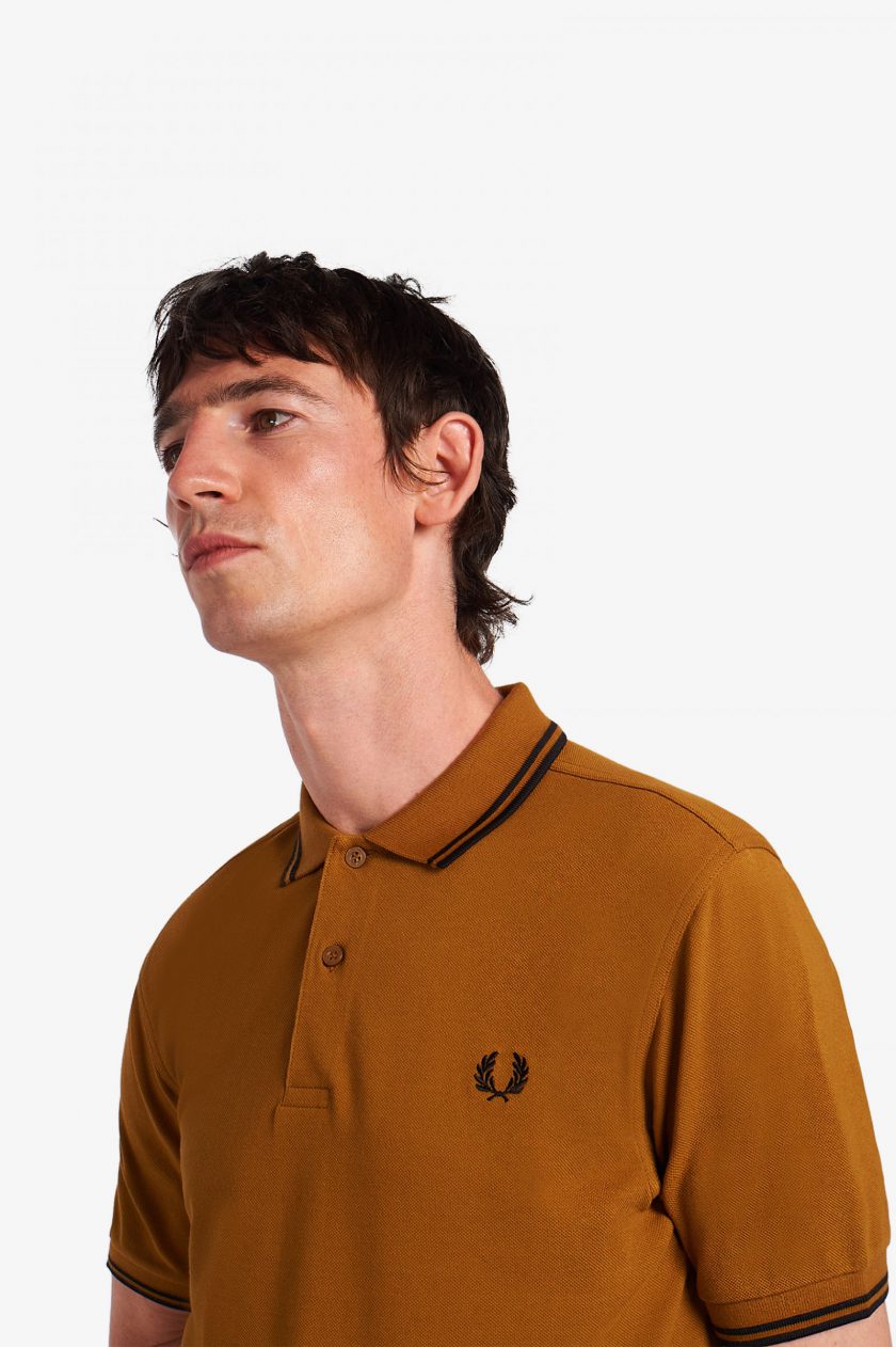 POLO ΜΠΛΟΥΖΑ Fred Perry FP22S004 DARKCARAMEL/BLK 5
