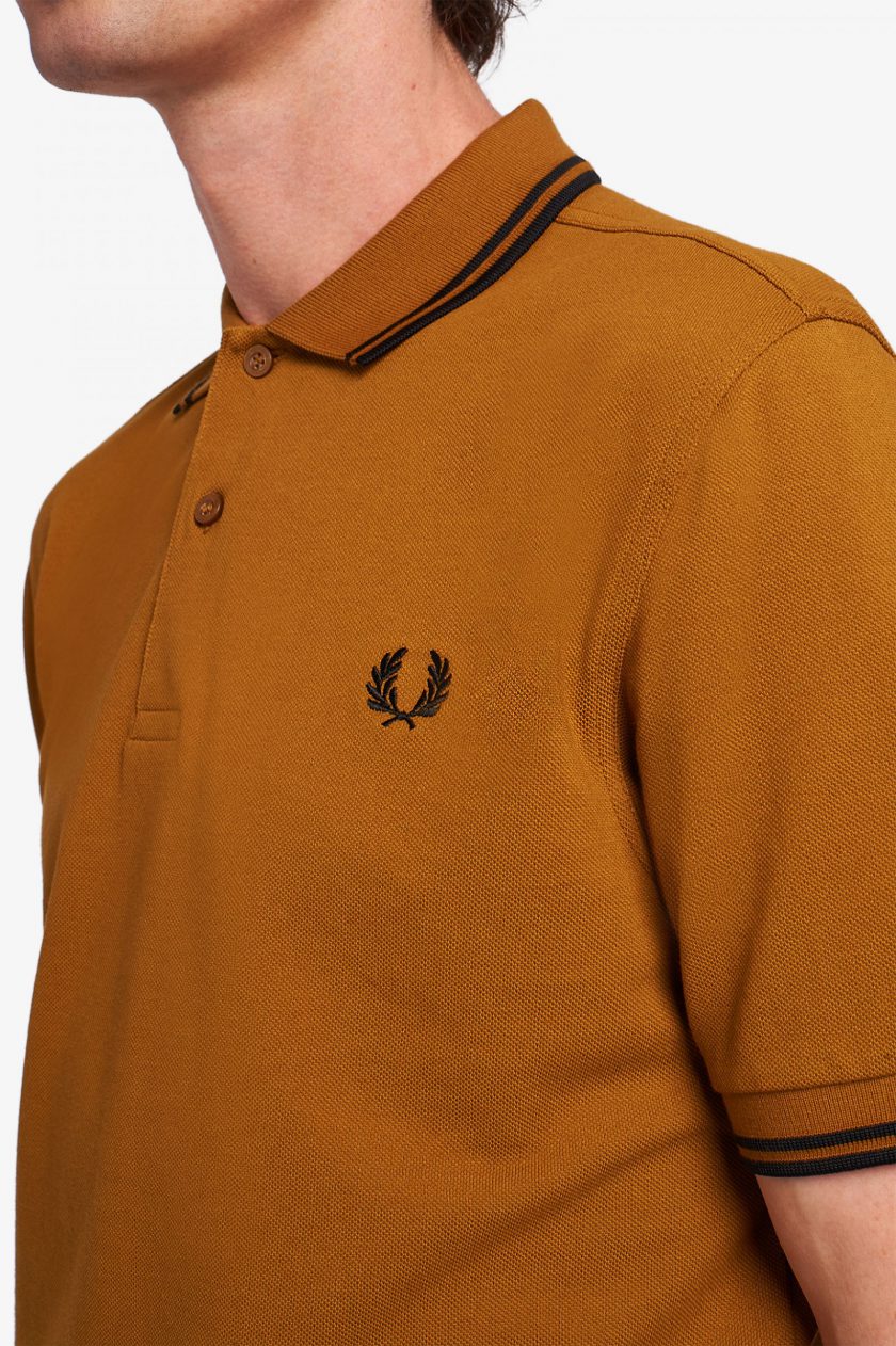 POLO ΜΠΛΟΥΖΑ Fred Perry FP22S004 DARKCARAMEL/BLK 4