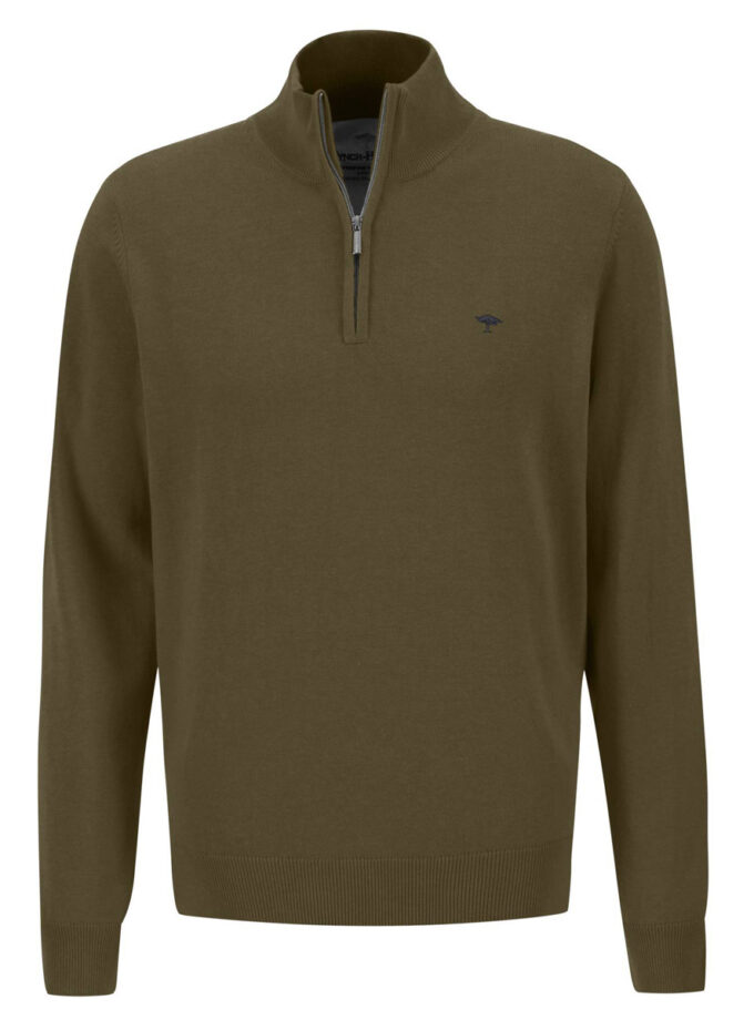 Πλεκτό – Πουλόβερ Fynch Hatton FH22W021 Halfzip Deep Forest
