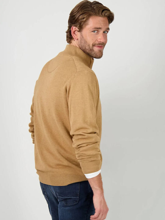 Πλεκτό - Πουλόβερ Fynch Hatton FH22W022 Halfzip Camel
