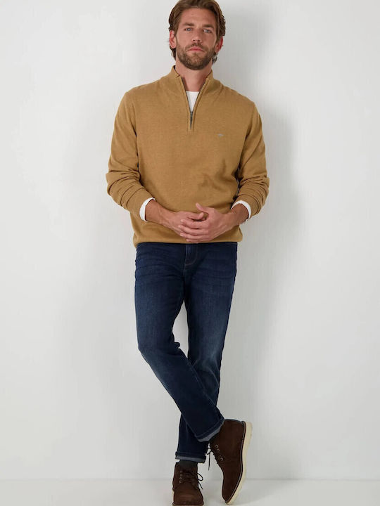 Πλεκτό - Πουλόβερ Fynch Hatton FH22W022 Halfzip Camel