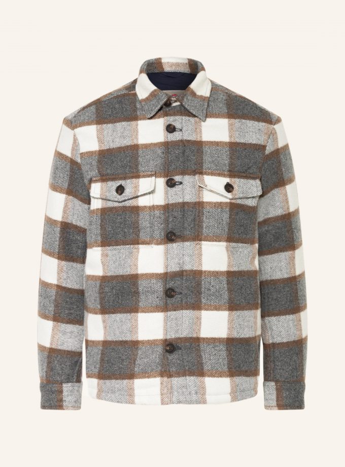 Overshirt jacket Fynch Hatton FH22W041 Check greybrown