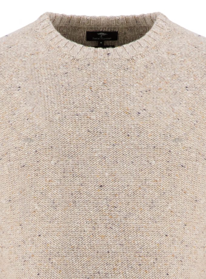 Πλεκτό-Πουλόβερ Fynch Hatton FH22W043 Crewneck offwhite