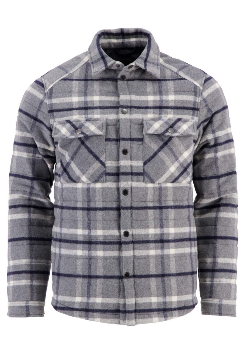 Overshirt jacket Fynch Hatton FH22W042 Check grey