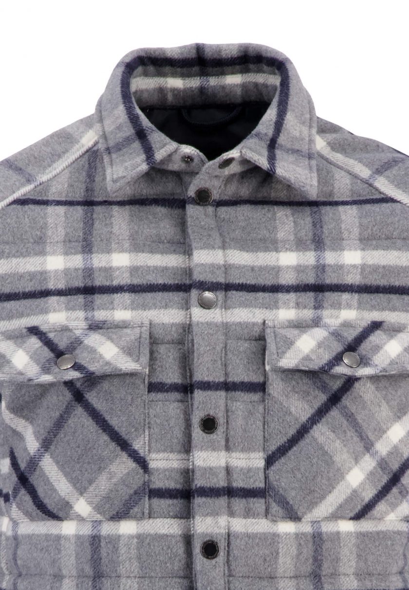 Overshirt jacket Fynch Hatton FH22W042 Check grey 3