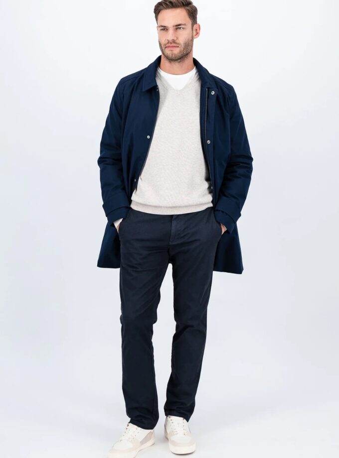 Μπουφάν Fynch Hatton FH24W023 twill carcoat-navy