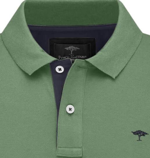 Polo Μπλούζα Fynch Hatton FH23S018 Modern Contrast Spring Green 2
