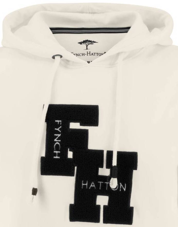 Μπλούζα Fynch Hatton FH23W007 Hoodie FH Offwhite 3