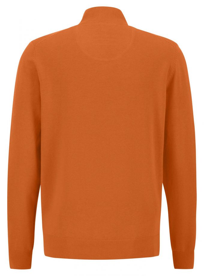 Πλεκτό - Πουλόβερ Fynch Hatton FH23W009 Halfzip Burnt orange