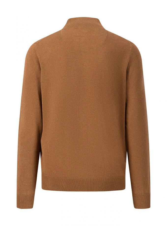 Πλεκτό - Πουλόβερ Fynch Hatton FH23W008 Halfzip Walnut brown