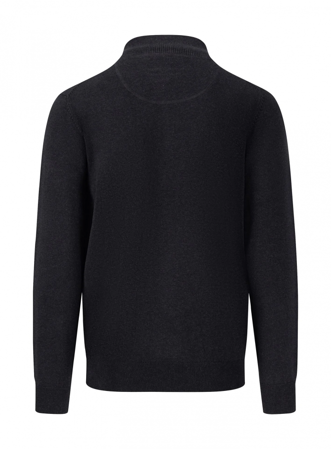Πλεκτό - Πουλόβερ Fynch Hatton FH23W013 Halfzip Black