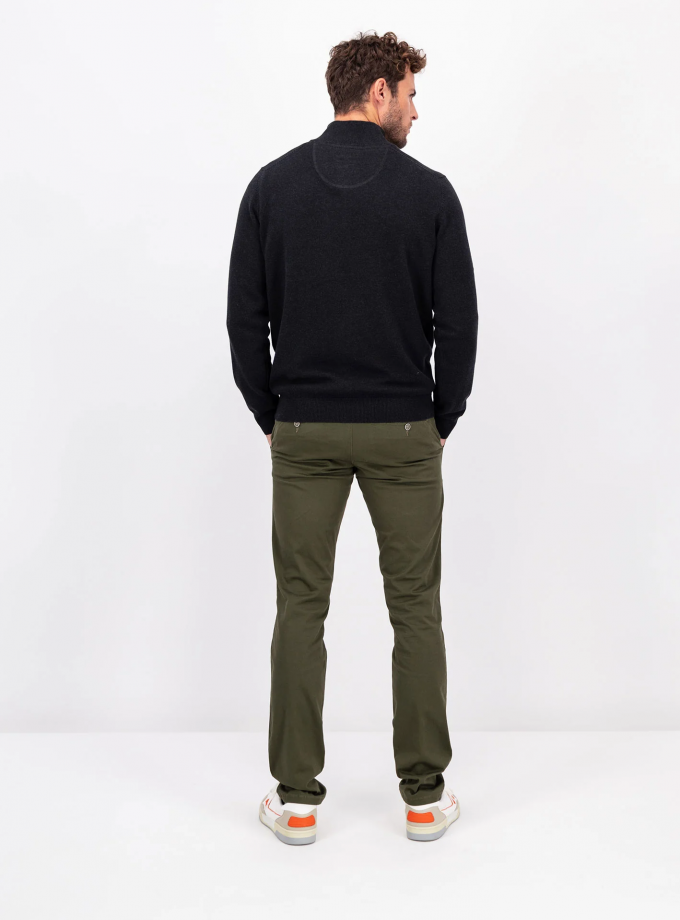 Πλεκτό - Πουλόβερ Fynch Hatton FH23W013 Halfzip Black