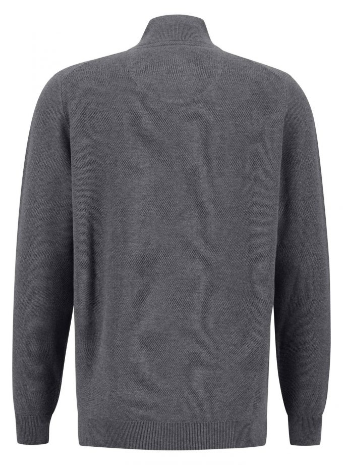 Πλεκτό - Πουλόβερ Fynch Hatton FH23W015 Halfzip Structure Steel