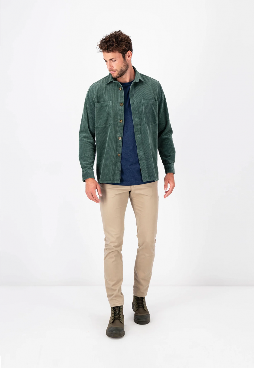 Overshirt jacket Fynch Hatton FH23W027 Corderoy Sage green 3