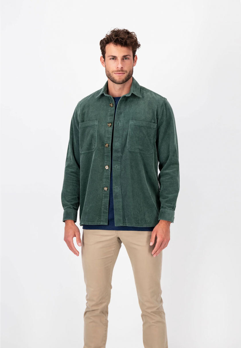 Overshirt jacket Fynch Hatton FH23W027 Corderoy Sage green 5