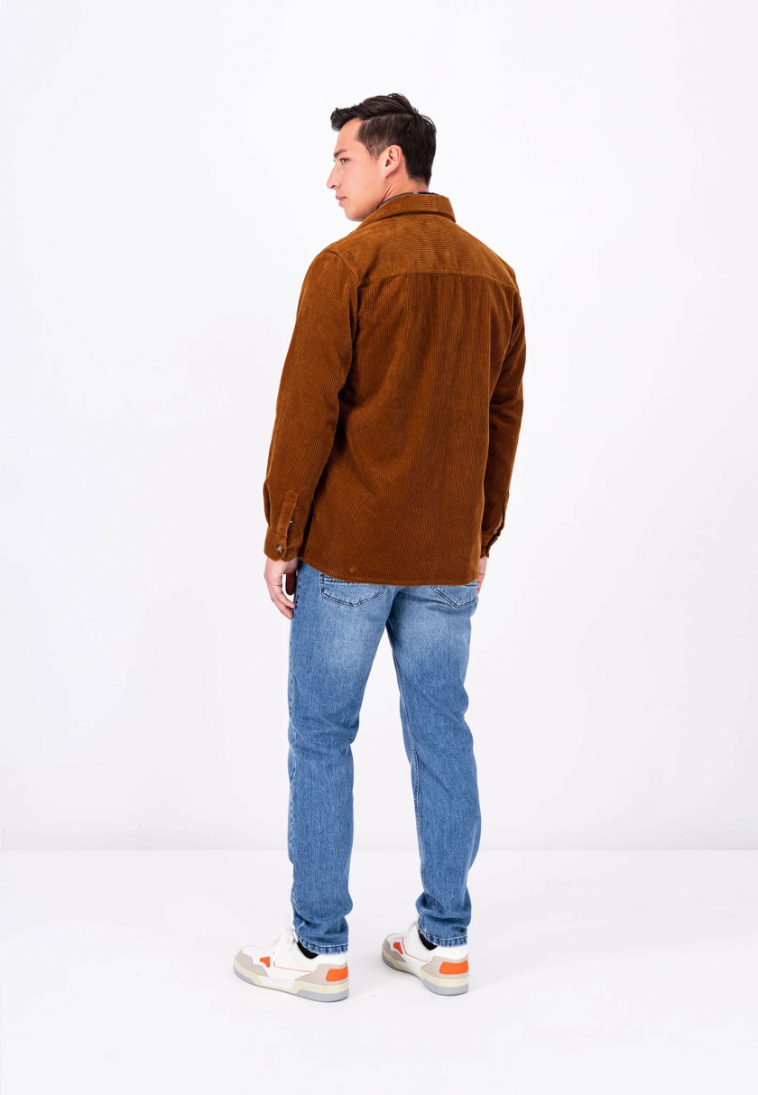 Overshirt jacket Fynch Hatton FH23W028 Corderoy Walnut brown 4