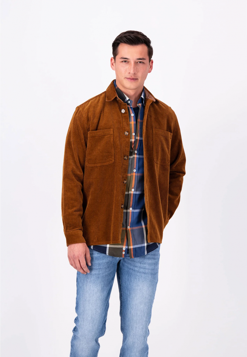 Overshirt jacket Fynch Hatton FH23W028 Corderoy Walnut brown 5
