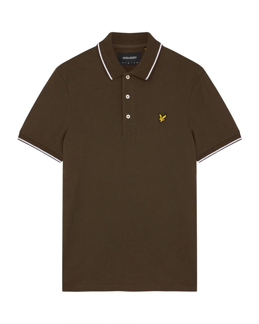 Polo Μπλούζα Lyle & Scott FH24S007 Tipped polo Olive/White