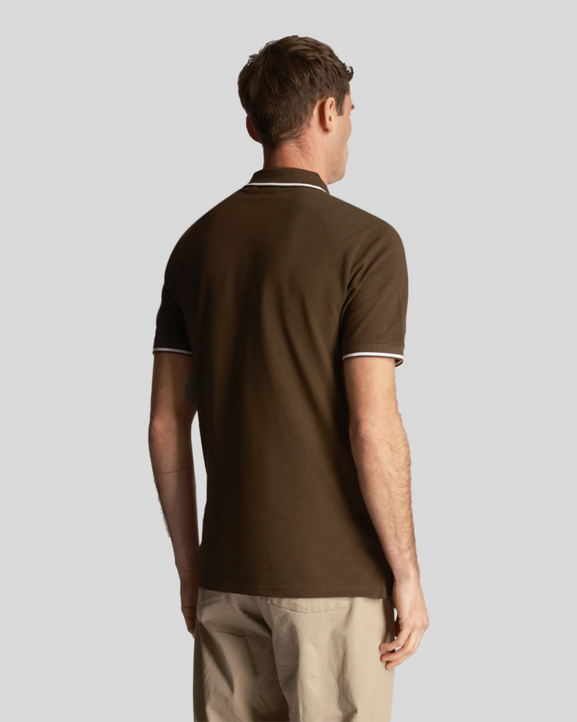 Polo Μπλούζα Lyle & Scott FH24S007 Tipped polo Olive/White 3
