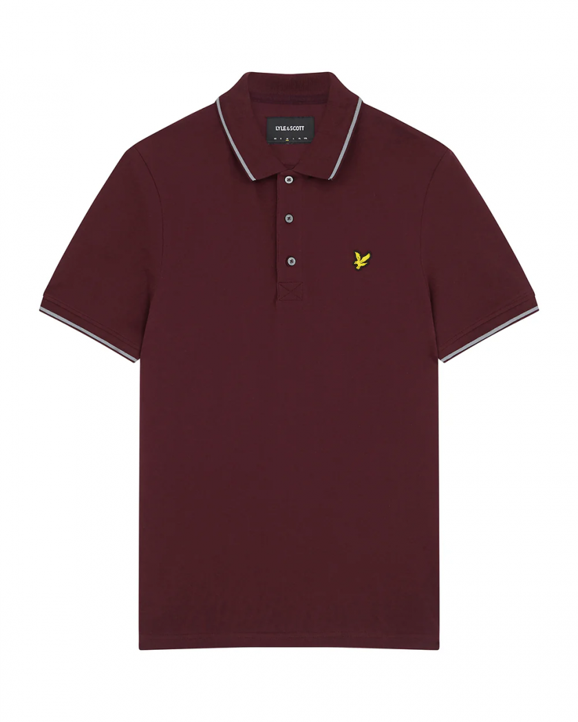 Polo Μπλούζα Lyle & Scott FH24S006 Tipped polo Burgundy/Mid Grey
