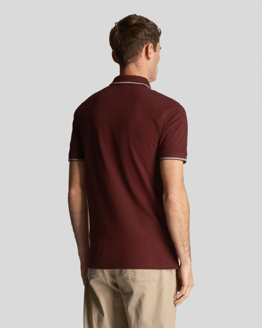 Polo Μπλούζα Lyle & Scott FH24S006 Tipped polo Burgundy/Mid Grey 3
