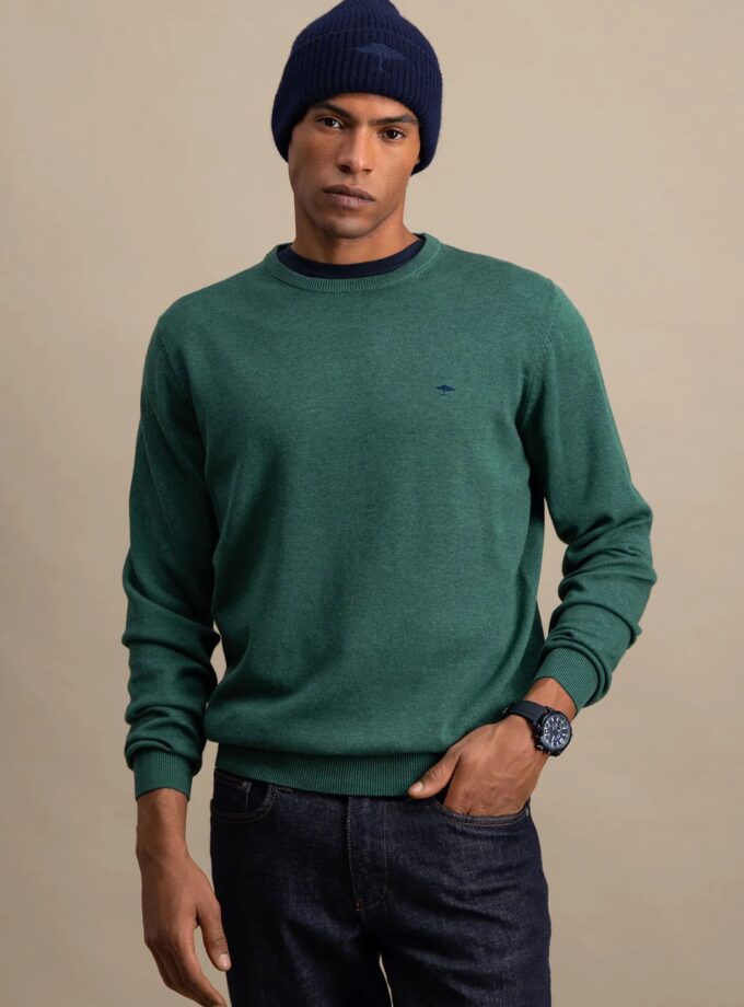 Πλεκτό-Πουλόβερ Fynch Hatton FH24W010 Dark Emerald