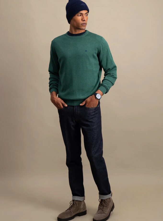 Πλεκτό-Πουλόβερ Fynch Hatton FH24W010 Dark Emerald