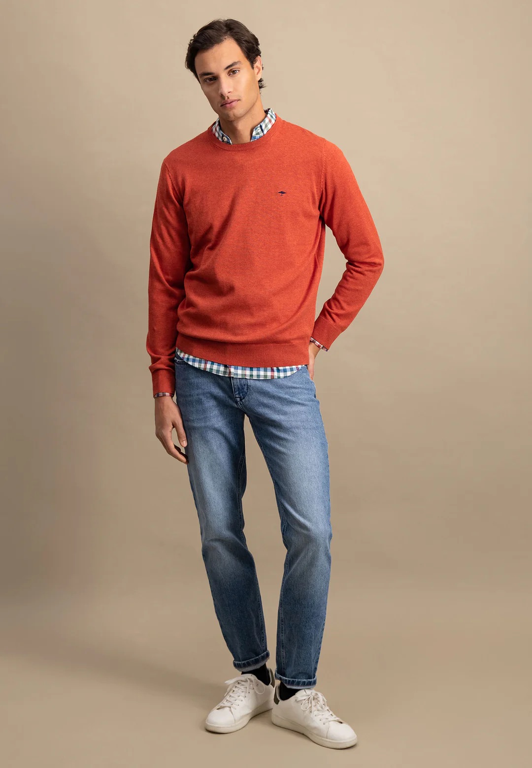 Πλεκτό-Πουλόβερ Fynch Hatton FH24W011 Rust 5 Πλεκτό-Πουλόβερ Fynch Hatton FH24W011 Rust 5