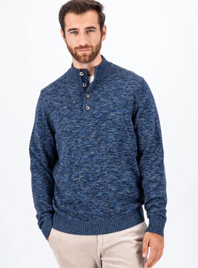 Πλεκτό - Πουλόβερ Fynch Hatton FH24W018 Navy Troyer