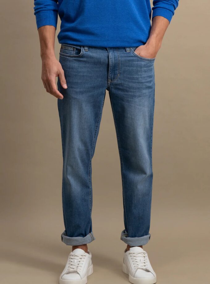 ΠΑΝΤΕΛΟΝΙ Fynch Hatton FH25S033 Soft-Jeans Light blue