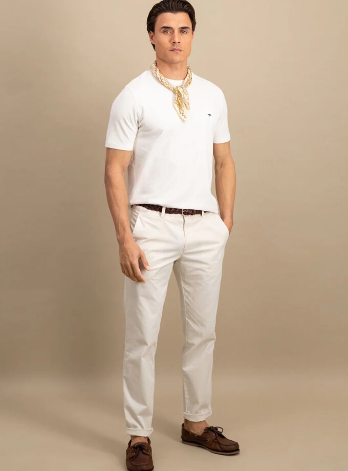 T-Shirt Μπλούζα Fynch Hatton FH25S031 New offwhite soft piquet