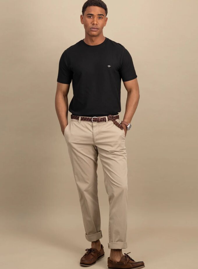 T-Shirt Μπλούζα Fynch Hatton FH25S032 Black soft piquet