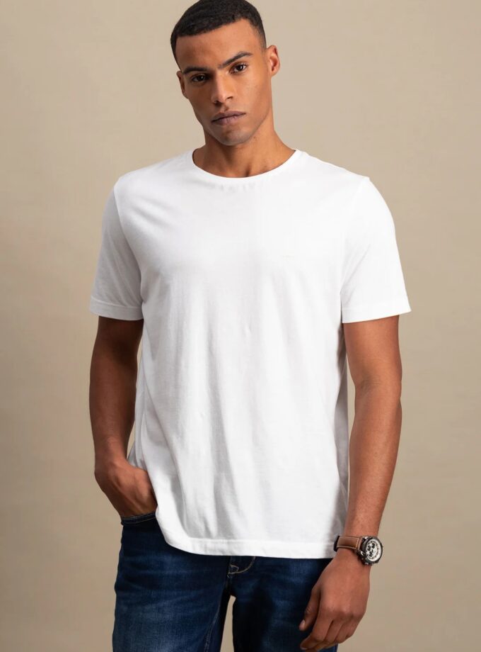 T-SHIRT ΜΠΛΟΥΖΑ Fynch Hatton FH25S021 T-Shirt Basic White