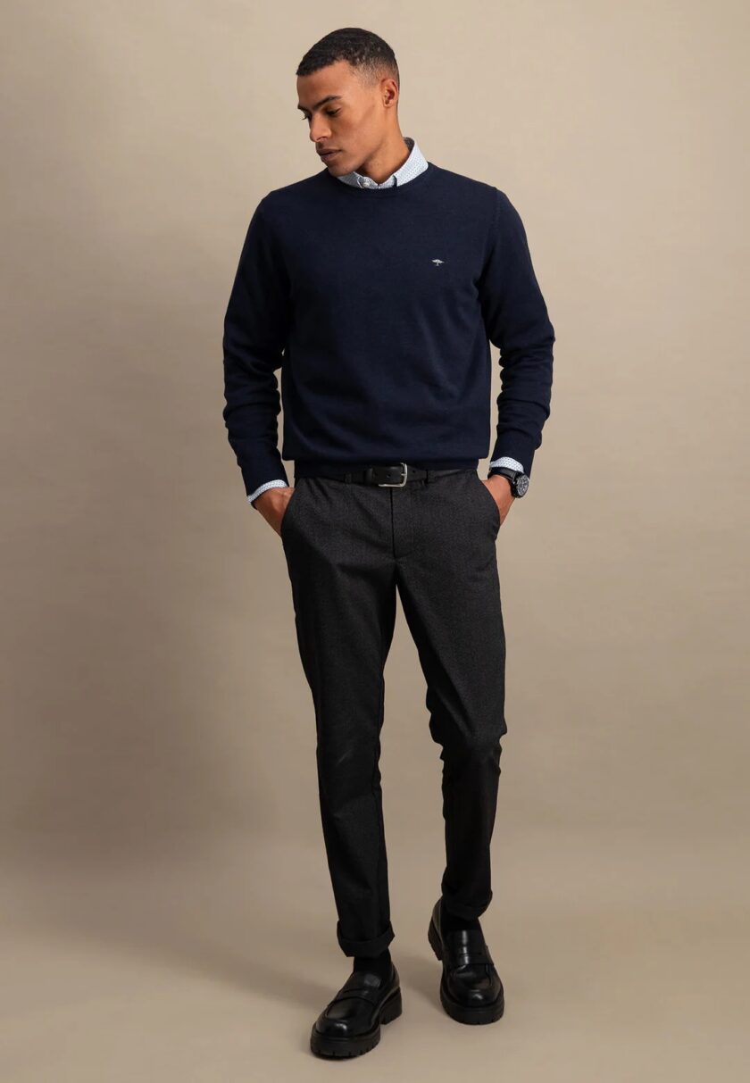 Πλεκτό-Πουλόβερ  Fynch-Hatton FH25W006 Navy 7