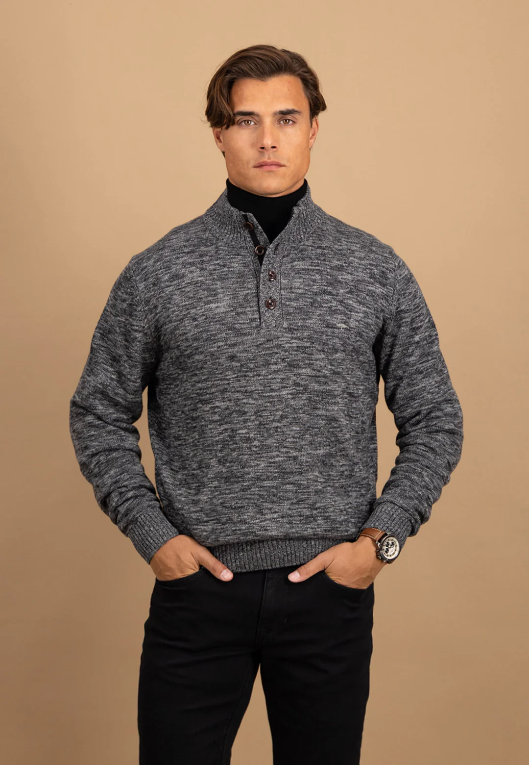 Πλεκτό – Πουλόβερ Fynch Hatton FH25W019 Charcoal Troyer 4 Πλεκτό – Πουλόβερ Fynch Hatton FH25W019 Charcoal Troyer 4