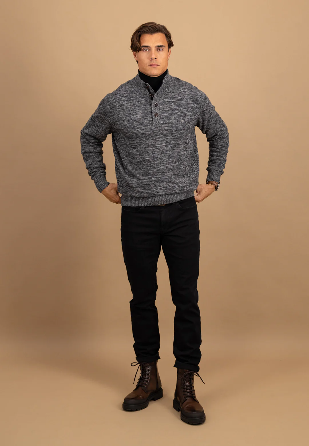 Πλεκτό – Πουλόβερ Fynch Hatton FH25W019 Charcoal Troyer 5 Πλεκτό – Πουλόβερ Fynch Hatton FH25W019 Charcoal Troyer 5