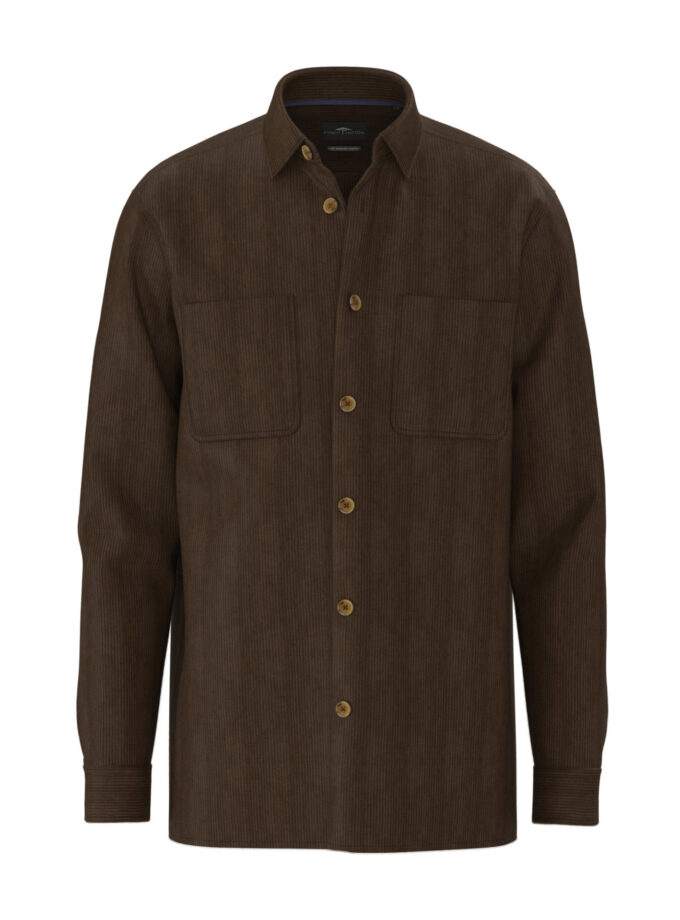 Overshirt Πουκάμισο Fynch Hatton FH25W024 corderoy dark chocolate