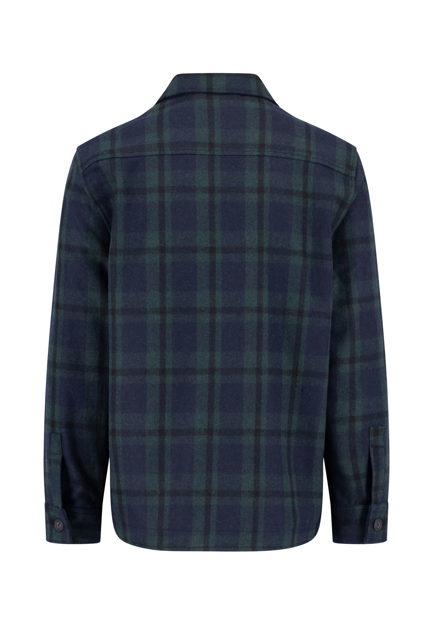 Overshirt Fynch Hatton FH25W023 Checked woolmix dark navy 2 Overshirt Fynch Hatton FH25W023 Checked woolmix dark navy 2