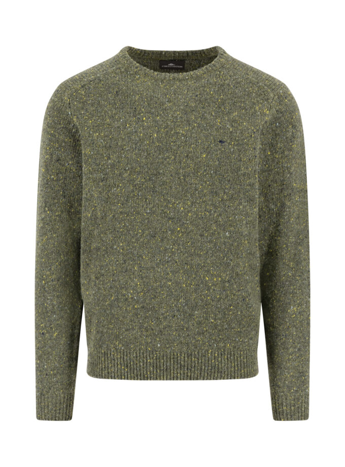 Πλεκτό-Πουλόβερ Fynch Hatton FH25W010 Dark Ivy wool mix melange