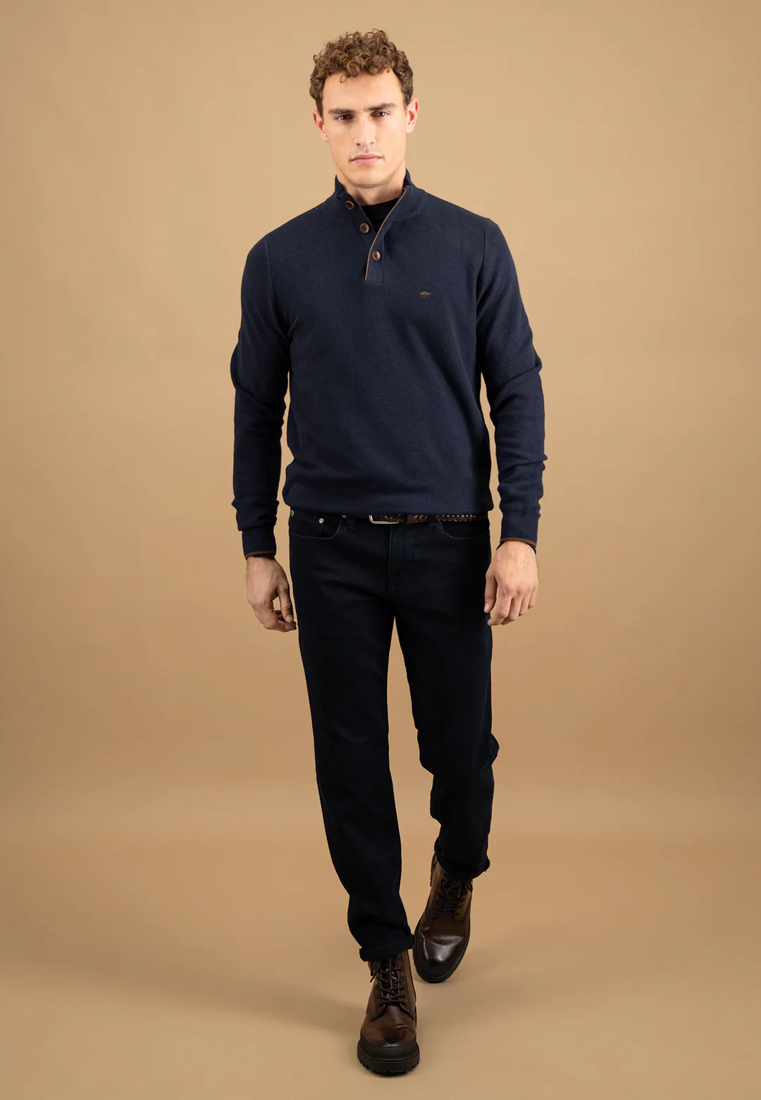 Πλεκτό – Πουλόβερ Fynch Hatton FH25W016 Halfzip-buttons Navy 7 Πλεκτό – Πουλόβερ Fynch Hatton FH25W016 Halfzip-buttons Navy 7