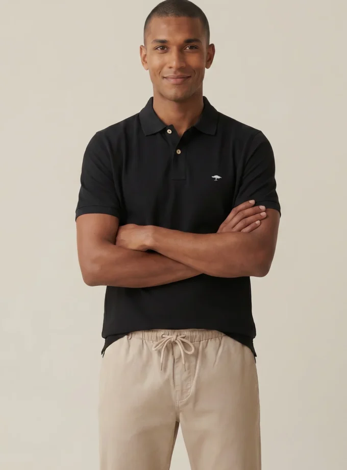 Polo Μπλούζα Fynch Hatton FH26S001 Black