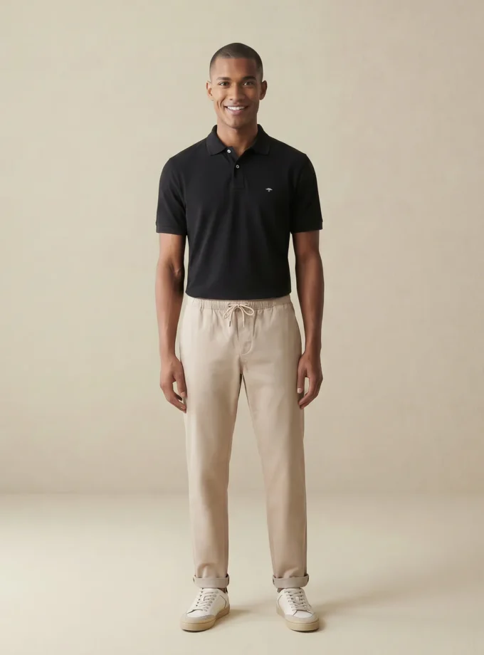Polo Μπλούζα Fynch Hatton FH26S001 Black